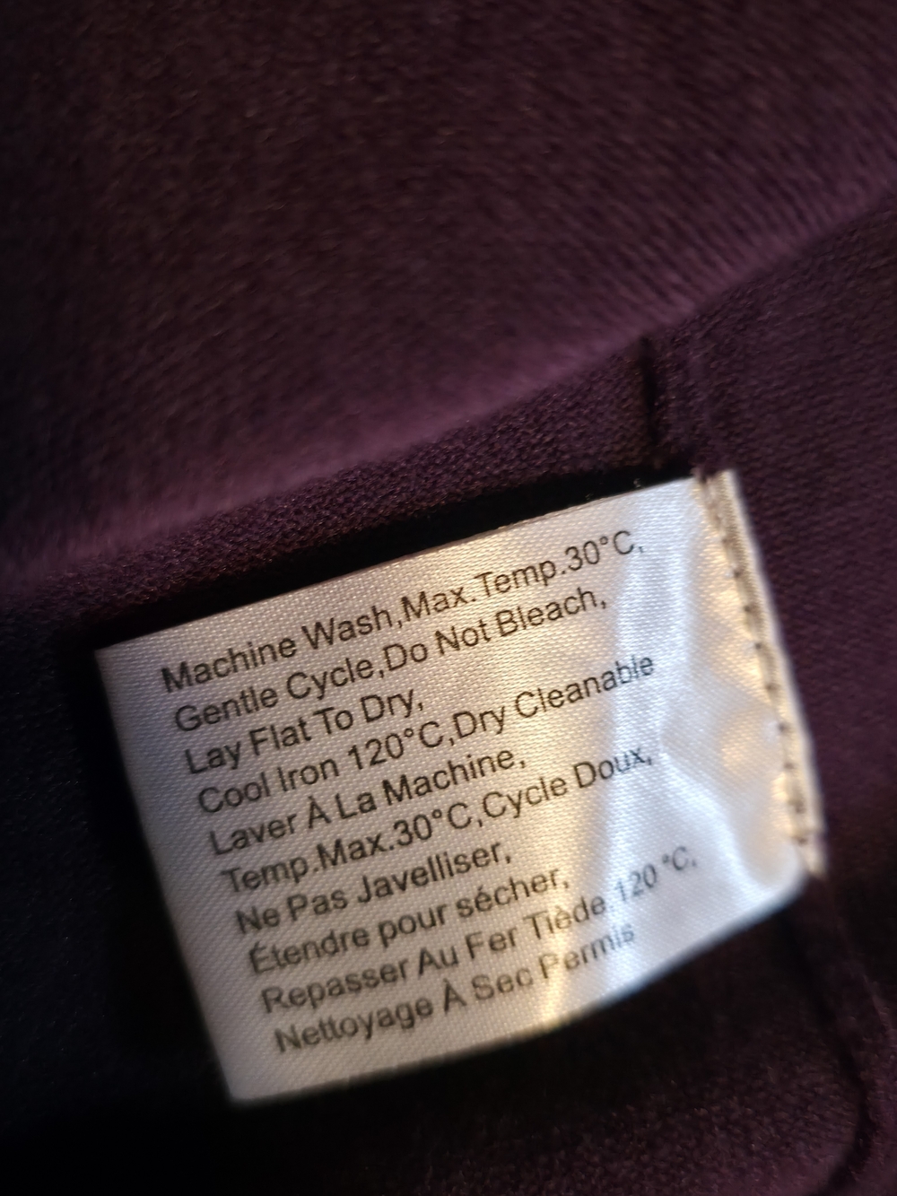 4/$67 Deal! Danier Vintage Deep Plum Ruffled Open-Front Cardigan - Picture 10 of 10